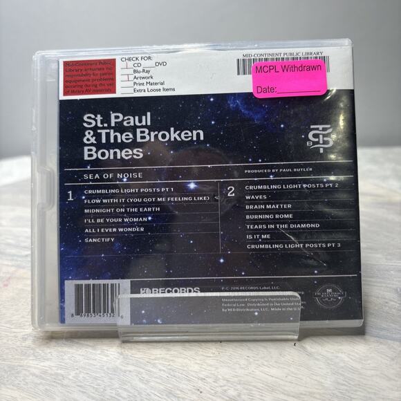 St. Paul & the Broken Bones – Sea of Noise (2016, CD, Records) – Ex-Library - Picture 2 of 5